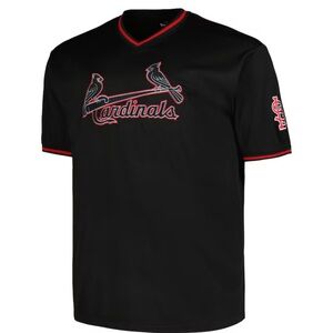 Men's St. Louis Cardinals NWT Profile Black Pop Fashion Jersey Size 2XLT